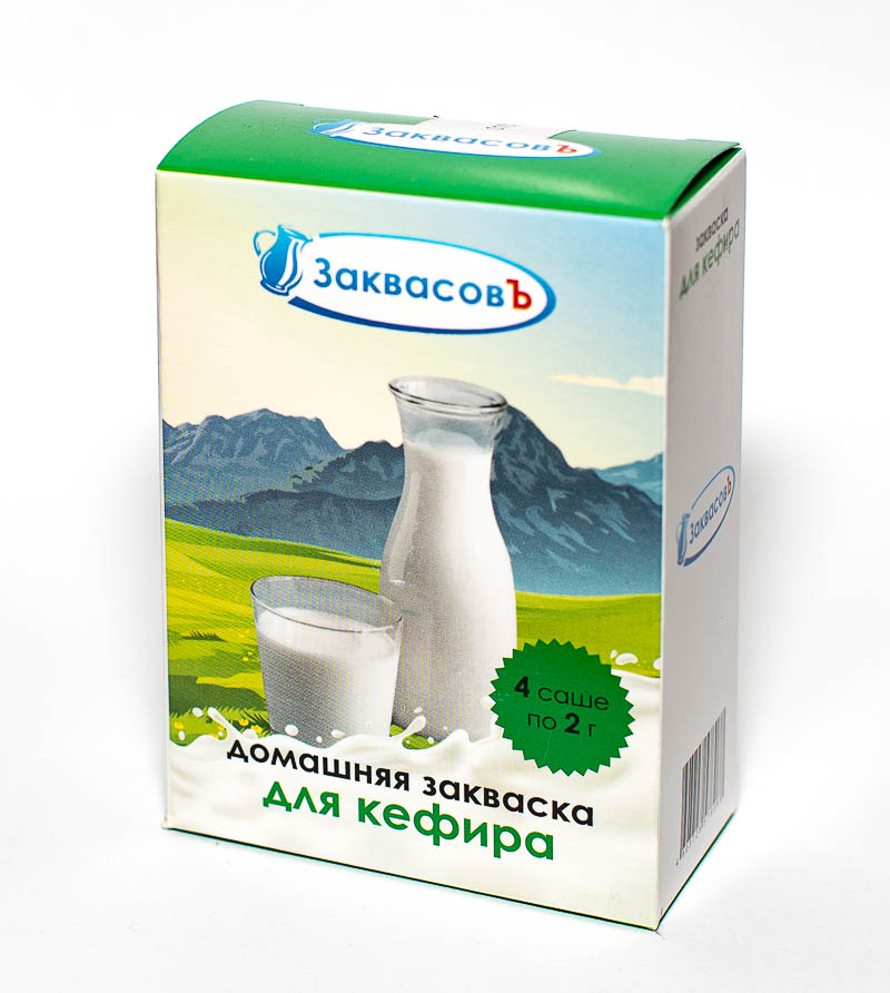 ЗаквасовЪ «Кефир»,
упаковка 4 саше по 2 гр.
+1 саше в подарок! ЗаквасовЪ «Кефир»,
упаковка 4 саше по 2 гр.
+1 саше в подарок!
